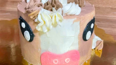 Pony Birthday Cake; vanilla cake with vanilla buttercream - 8” equivalent