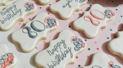 80th Birthday cookies for a beloved grandma