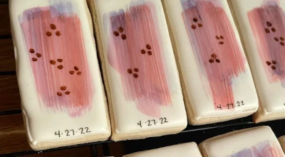 Blood slide cookies for local hospital for National Phlebotomist Week