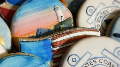 Coast Guard Graduation Cookies
