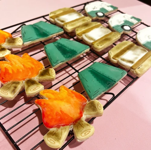 Sugar Cookies with camping theme